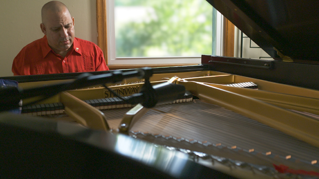 Written upon waking from a two-week coma he endured while battling Covid-19, Nachito Herrera performs "Esperanza" in Hippocrates Cafe: Reflections on the Pandemic. Photo Credit: Twin Cities PBS